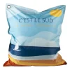 Coussin xxl imprimé " le sud " jaune, bleu 110 x 130cm Cotton Wood
