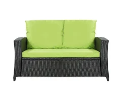 Coussins de canapé meubles de jardin en résine tressée Citron Coussins balançoire 160x60x50cm Coussin de banc de jardin 3 places