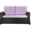 Coussins de canapé meubles de jardin en résine tressée Violet, Coussins balançoire 150x50x50 Coussin de banc de jardin extérieur