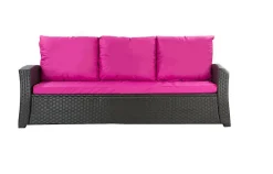 Coussins de canapé meubles de jardin en résine tressée Rose, Coussins balançoire d'extérieur 140x50x50 Coussin de banc de jardin
