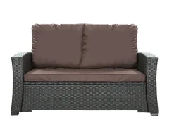 Coussins de canapé meubles de jardin en résine tressée Marron, Coussins balançoire d'extérieur 150x60x50 Coussin de banc de jardin
