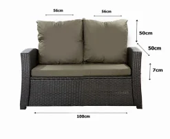 Coussins de canapé meubles de jardin en résine tressée Vert, Coussins balançoire 100x50x50cm Coussin pour banquette polyrattan