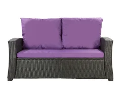 Coussins de canapé meubles de jardin en résine tressée Violet, Coussins balançoire 100x60x50 Coussin pour banquette 2 places