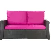 Coussins de canapé meubles de jardin en résine tressée Rose, Coussins balançoire 100x60x50 Coussin pour banquette 2 places