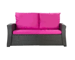 Coussins de canapé meubles de jardin en résine tressée Rose, Coussins balançoire 100x60x50 Coussin pour banquette 2 places