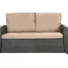Coussins de canapé meubles de jardin en résine tressée Beige, Coussins balançoire 110x60x50 Coussin pour banquette polyrattan