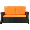 Coussins de canapé meubles de jardin en résine tressée Orange, Coussins balançoire 100x50x50cm Coussin pour banquette polyrattan