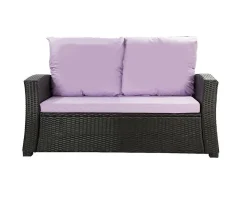 Coussins de canapé meubles de jardin en résine tressée Violet, Coussins balançoire 130x50x50cm Coussin de banc extérieur -Mix
