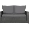 Coussins de canapé meubles de jardin en résine tressée Anthracite, Coussins 140x60x50 Coussin de banc de jardin extérieur