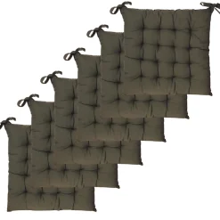 Coussins de Chaise Carrées Bicolores 40x40cm - lot de 6 - Confort et Élégance DYLREV