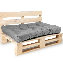 Coussins palette assise en polyester BANANAIR 120x80x15 cm gris