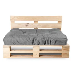 Coussins palette assise en polyester BANANAIR 120x80x15 cm gris