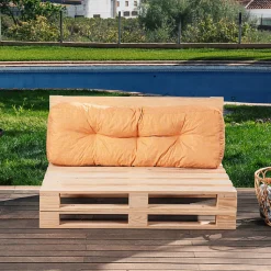 Coussins palette dossier en polyester BANANAIR 120x40x15 cm orange