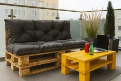 Coussins palettes 120x60 / 120x60cm coussins de palette Anthracite, coussins de canapé de jardin, coussin palette exterieur