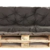 Coussins palettes 120x80 / 120x40cm coussins de palette Noir, coussins de canapé de jardin, coussin palette exterieur