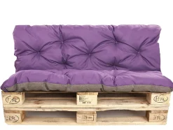 Coussins palettes 120x50 / 120x40cm coussins de palette Violet, coussins de canapé de jardin, coussin palette exterieur