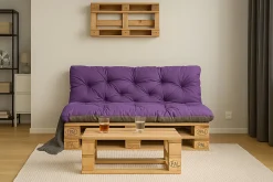 Coussins palettes 120x50 / 120x40cm coussins de palette Violet, coussins de canapé de jardin, coussin palette exterieur