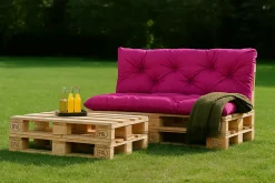 Coussins palettes 120x80 / 120x50cm coussins de palette Rosa, coussins de canapé de jardin, coussin palette exterieur