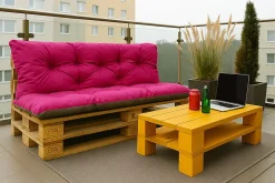 Coussins palettes 120x80 / 120x50cm coussins de palette Rosa, coussins de canapé de jardin, coussin palette exterieur