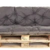Coussins palettes 120x80 / 120x50cm coussins de palette Anthracite, coussins de canapé de jardin, coussin palette exterieur