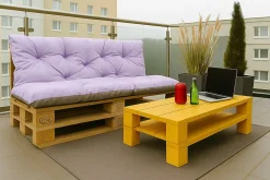 Coussins palettes 120x60 / 120x50cm coussins de palette Violet clair, coussins de canapé de jardin, coussin palette exterieur