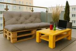 Coussins palettes 120x50 / 120x50cm coussins de palette Gris, coussins de canapé de jardin, coussin palette exterieur