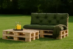 Coussins palettes 120x60 / 120x40cm coussins de palette Vert, coussins de canapé de jardin, coussin palette exterieur