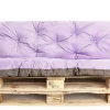 Coussins palettes 120x60 / 120x60cm coussins de palette Violet clair, coussins de canapé de jardin, coussin palette exterieur