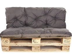 Coussins palettes 120x50 / 120x50cm coussins de palette Anthracite, coussins de canapé de jardin, coussin palette exterieur