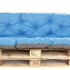 Coussins palettes 120x50 / 120x50cm coussins de palette Bleu, coussins de canapé de jardin, coussin palette exterieur