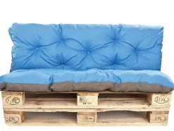 Coussins palettes 120x50 / 120x50cm coussins de palette Bleu, coussins de canapé de jardin, coussin palette exterieur