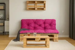 Coussins palettes 120x60 / 120x50cm coussins de palette Rosa, coussins de canapé de jardin, coussin palette exterieur