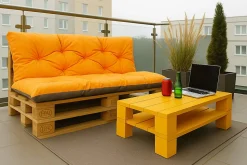 Coussins palettes 120x60 / 120x60cm coussins de palette Orange, coussins de canapé de jardin, coussin palette exterieur