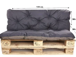Coussins palettes 120x50 / 120x50cm coussins de palette Bleu foncé, coussins de canapé de jardin, coussin palette exterieur