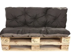 Coussins palettes 120x50 / 120x40cm coussins de palette Noir, coussins de canapé de jardin, coussin palette exterieur