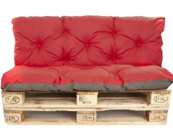 Coussins palettes 120x60 / 120x60cm coussins de palette Rouge, coussins de canapé de jardin, coussin palette exterieur