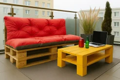 Coussins palettes 120x60 / 120x60cm coussins de palette Rouge, coussins de canapé de jardin, coussin palette exterieur