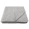 Couverture chaude laine et mohair (220x240 cm - Gris clair)