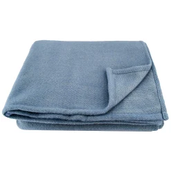 Couverture laine naturelle (240x300 cm - Bleu ciel)