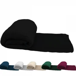Couverture, plaid polaire 220 x 240 cm en flanelle ultra doux - Noir - Vivezen