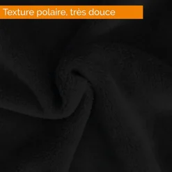 Couverture, plaid polaire 220 x 240 cm en flanelle ultra doux - Noir - Vivezen
