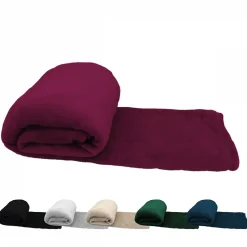 Couverture, plaid polaire 150 x 200 cm en flanelle ultra doux - Prune - Vivezen