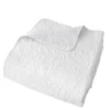 Couvre-lit microfibre à motif floral (240x220 cm - Blanc)