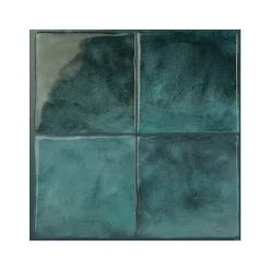 Crédence Adhésive Cuisine et Salle de Bain x4 - Carrelage Mural Smart Tiles, Bleu - 22,86 x 22,86cm