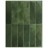 Crédence Adhésive Cuisine et Salle de Bain x4 - Carrelage Mural Smart Tiles, Vert - 29,03 x 22,86cm