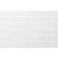 Crédence adhésive murale effet carrelage métro blanc 10 pcs 30x30 cm