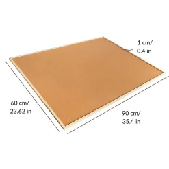 Creative Home 90 x 60 cm Tableau Liege Mural - Panneau Liege Mural - Tableau Liège - Vision Board - Inclus Punaises Tableau Liège