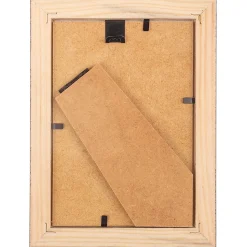 Creative Home 4 x Cadre Photo 10x15 cm Noir Mural - Bois de Pin - Support Crochets - Accrocher Horizontalement ou Verticalement