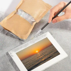 Creative Home 2x Cadre Photo 10x15cm Blanc Mural - Bois de Pin - Support Crochets - Accrocher Horizontalement ou Verticalement