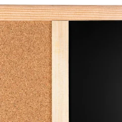 Creative Home 90x60cm Tableau Liege Mural, Tableau Magnétique Aimanté et Tableau Noir - Inclus Éponge, Aimants, Craie et Punaises